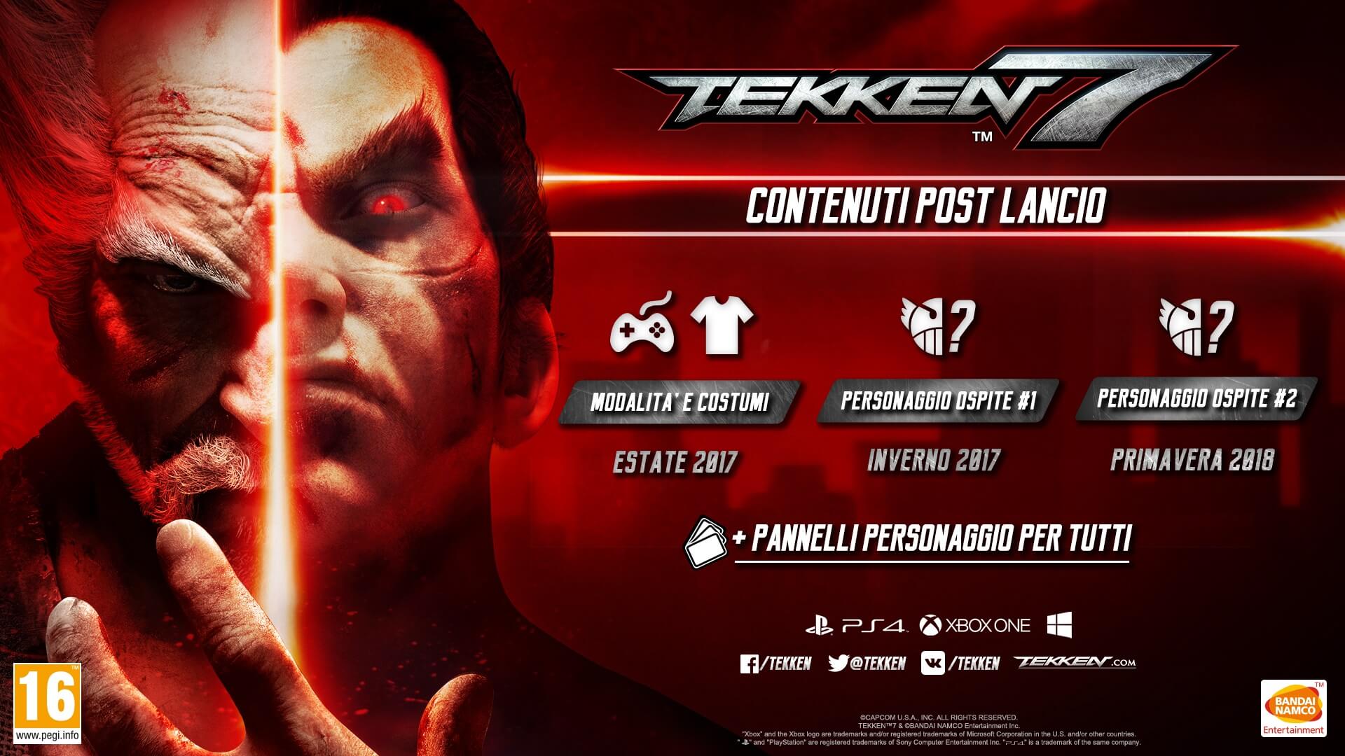 TEKKEN 7 includerà due personaggi speciali provenienti da altri videogiochi