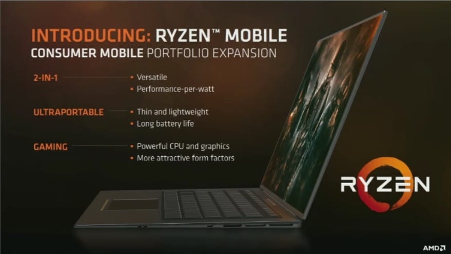 CPU Ryzen e GPU Vega anche nei notebook dalla seconda metà del’anno