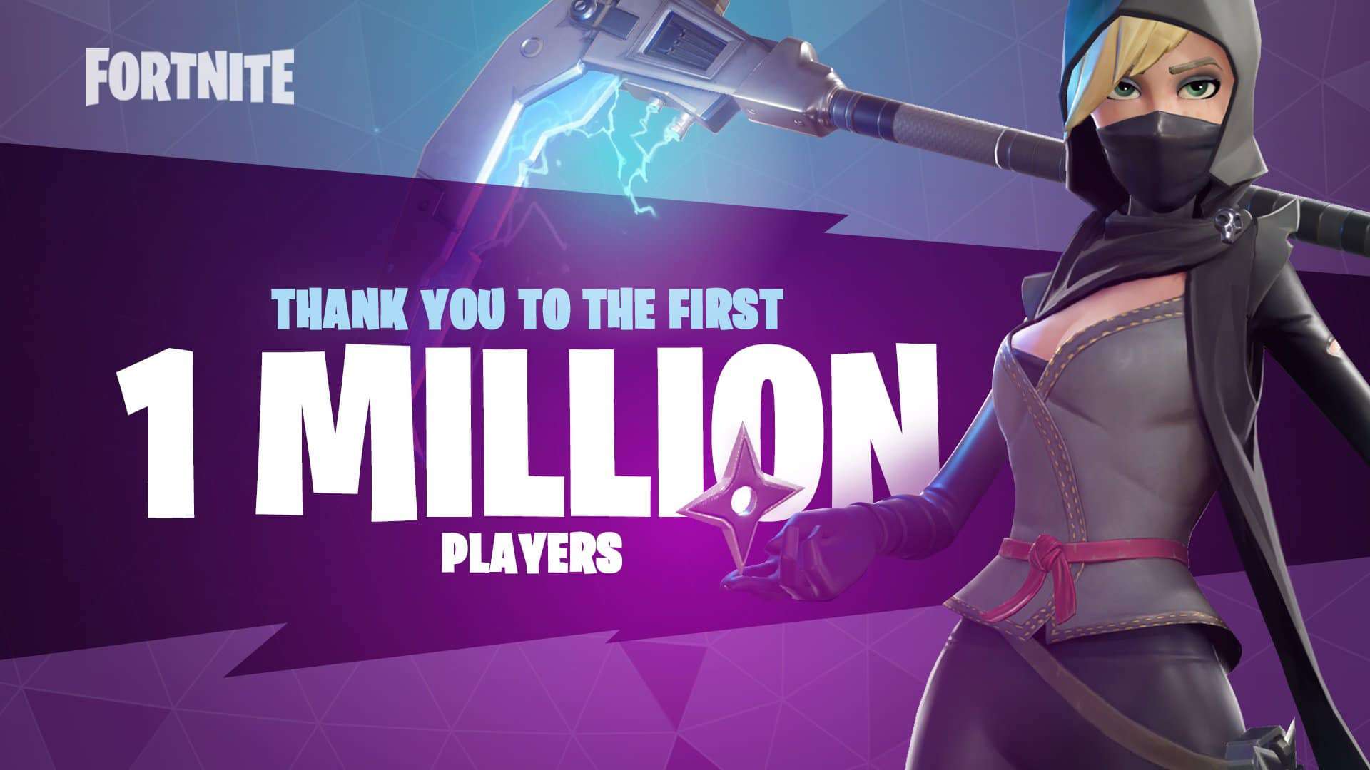 Fortnite supera un milione di giocatori, la modalità Survival arriverà a fine mese