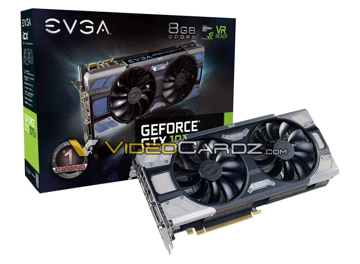 In foto anche i modelli EVGA GeForce GTX 1070 Ti iCX