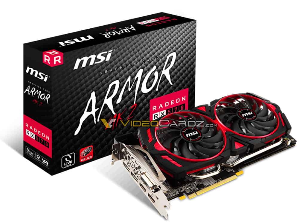 Prime foto della MSI Radeon RX 570 ARMOR MK2