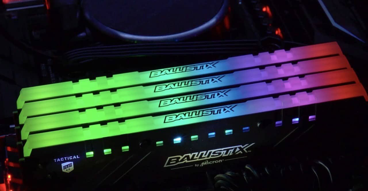 Disponibili le memorie da gioco Ballistix Tactical Tracer RGB DDR4