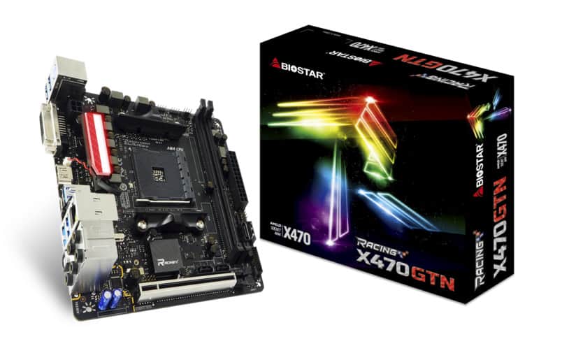 BIOSTAR lancia la scheda madre Mini-ITX RACING X470GN per AMD Ryzen 2000