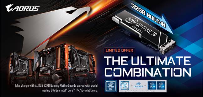 AORUS Presenta le Schede Madri Z370 con la Memoria Integrata Intel Optane