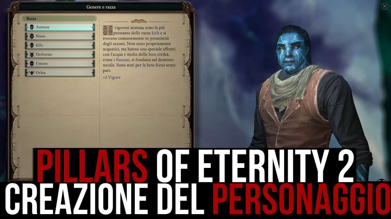 Pillars of Eternity 2: Deadfire gameplay | Uno sguardo alla creazione del personaggio