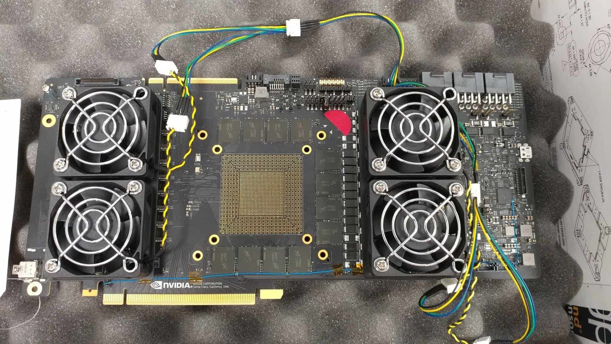 Prototipo di una scheda grafica NVIDIA, con 12 GB GDDR6