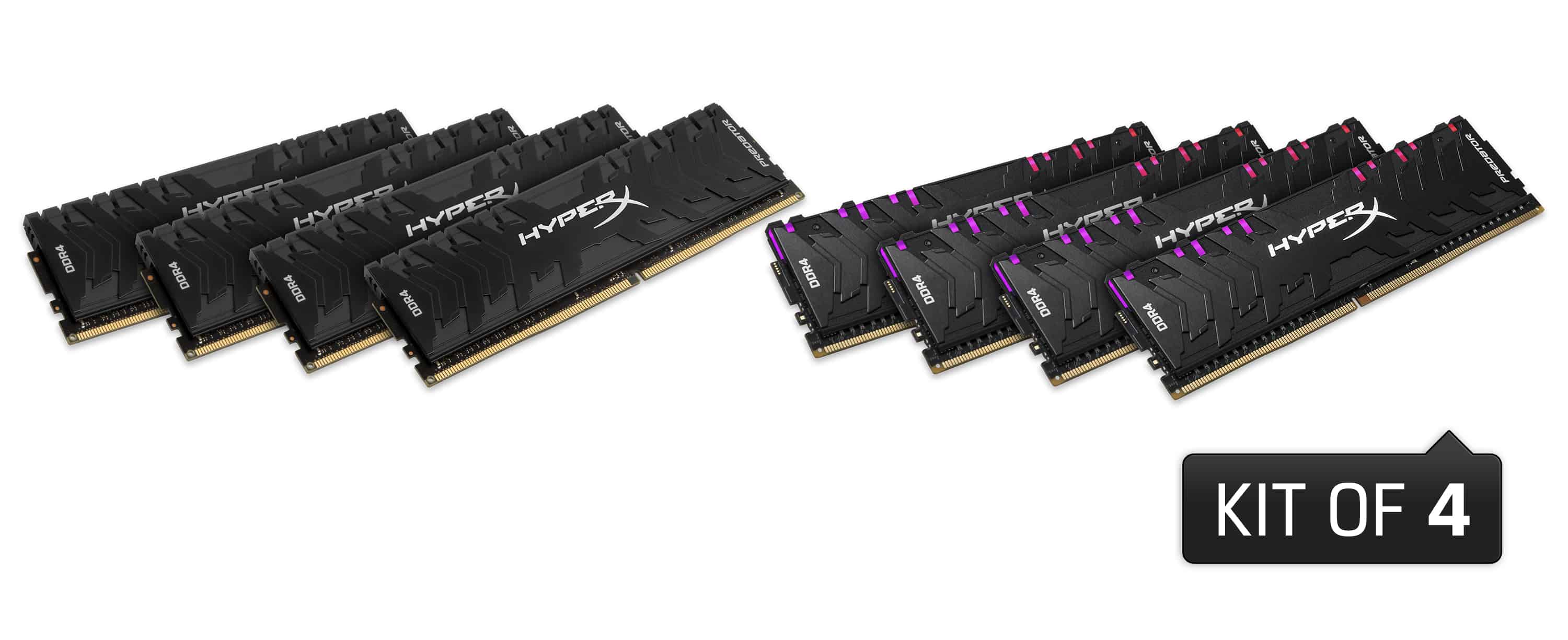 HyperX espande la linea delle Predator DDR4 RGB e Predator DDR4