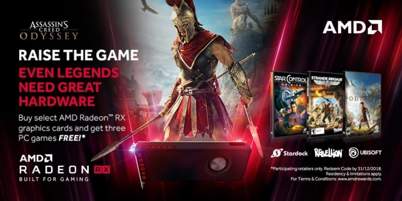 Assassin’s Creed Odyssey in regalo con le GPU Radeon RX Vega, 580 e 570