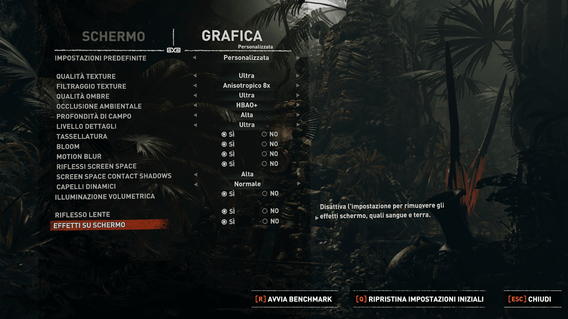 Opzioni grafiche Shadow of Tomb Raider