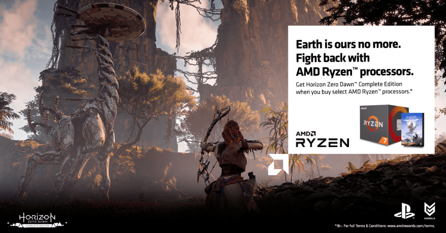 Horizon Zero Dawn in bundle con alcune CPU AMD Ryzen 3000