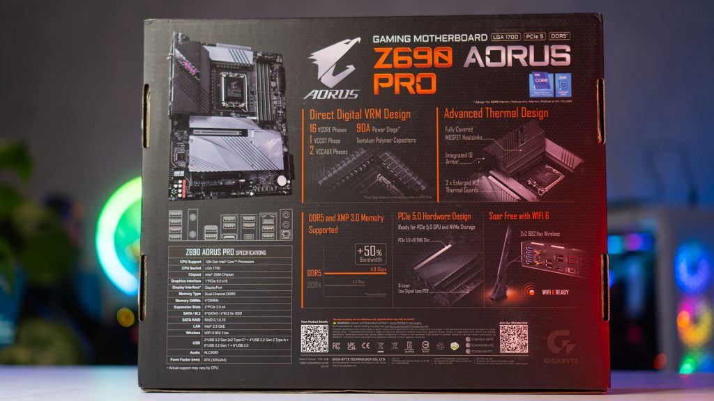 GIGABYTE Z690 Aorus Pro Recensione 8