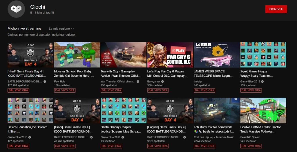 youtube gaming streaming