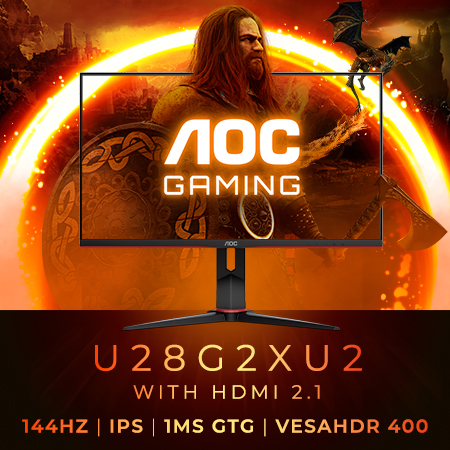 AOC U28G2XU2 è un monitor 4K 144Hz che costa solo 799 euro