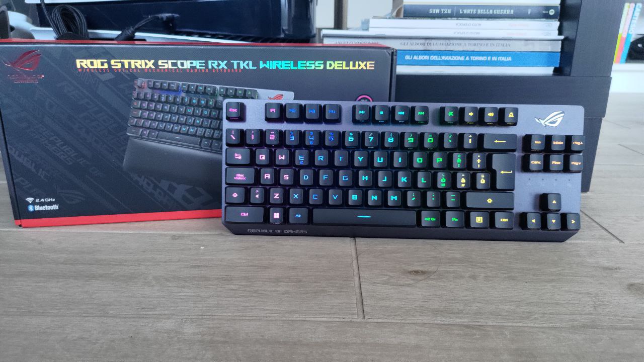 Asus ROG Strix Scope tkl wireless deluxe recensione c