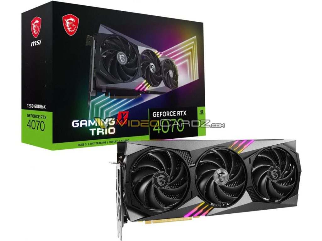 MSI GeForce RTX 4070 12GB GAMING X TRIO 1