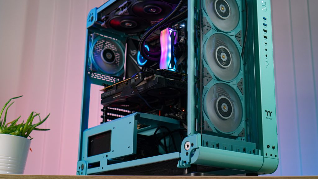 Thermaltake Core P6 TG Turquoise Recensione22