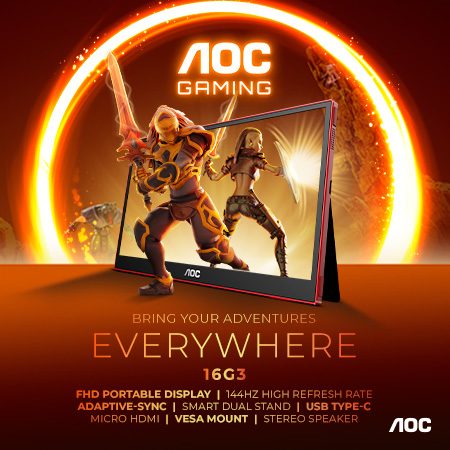 AOC GAMING 16G3 banner