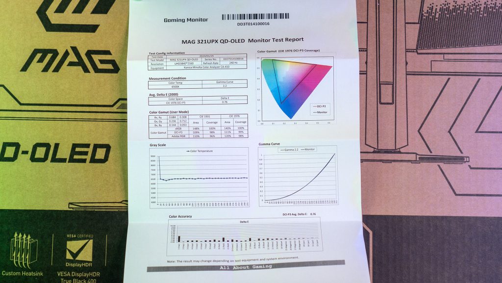 MAG 321UPX QD OLED Recensione3