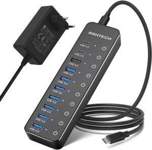 Hub USB Alimentato, RSHTECH Hub