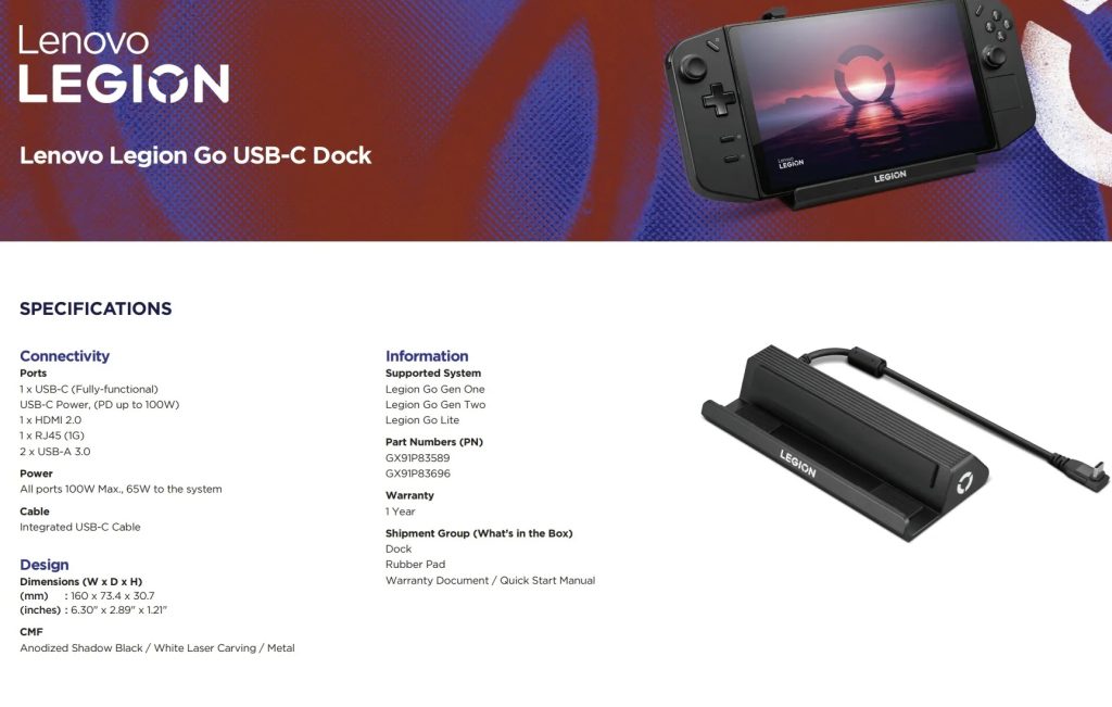 lenovo legion go dock