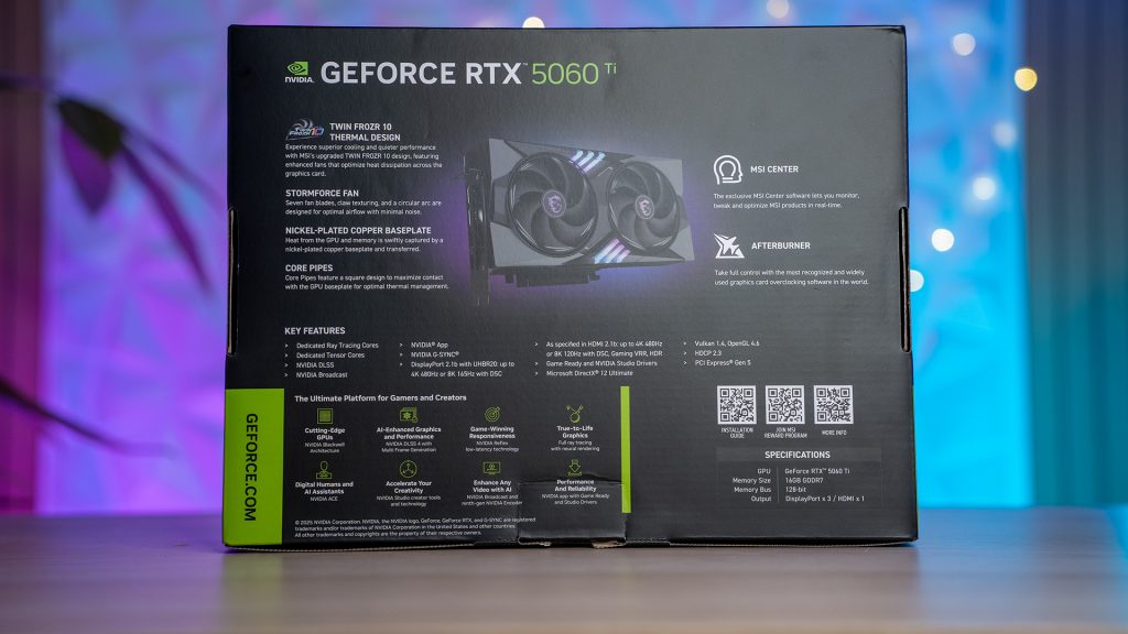 MSI GeForce RTX 5060 Ti Gaming OC – Recensione2