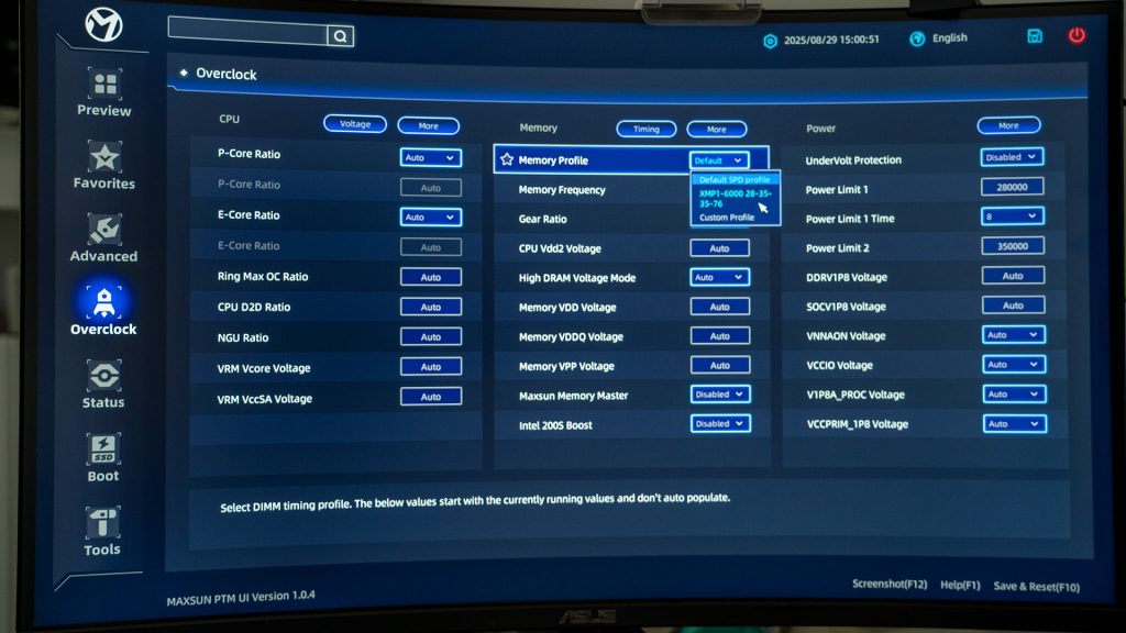 Maxsun iCraft Z890 Arctic Recensione bios3