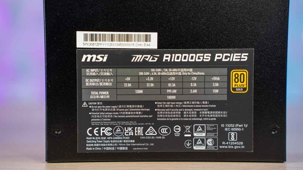Analisi MSI MPG A1000G11