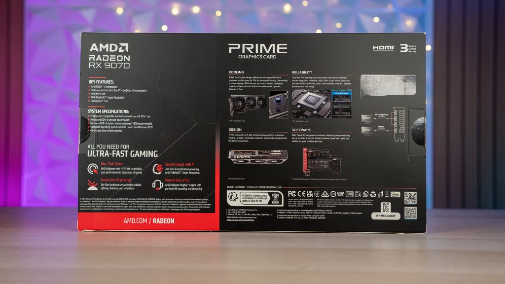 ASUS PRIME RX 9070 recensione3