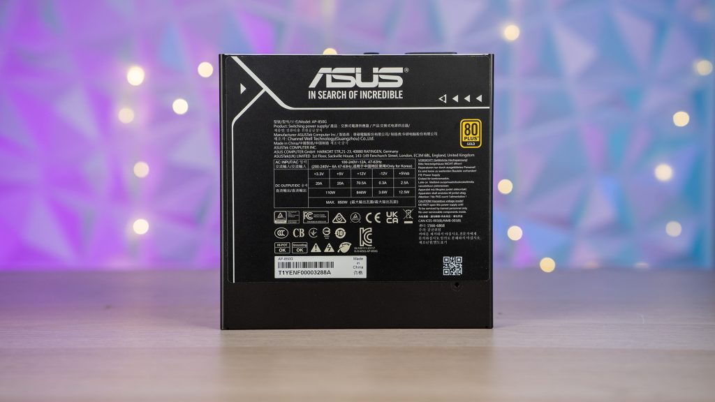 Analisi ASUS Prime AP 850G Gold6