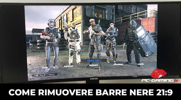 rimuovere barre nere monitor 21 9